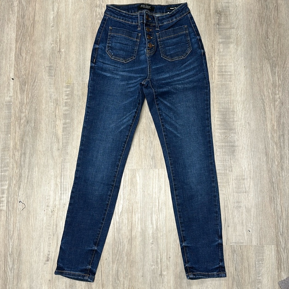 Judy Blue Patch Pocket Button Fly Skinny Jeans